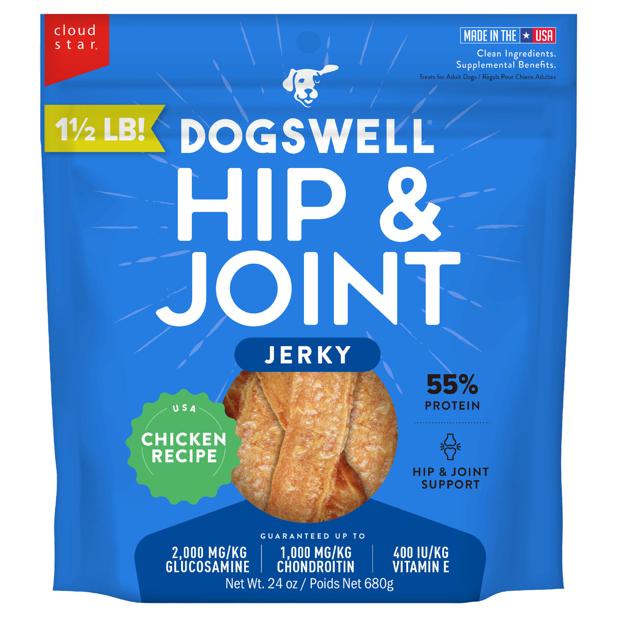 Dogswell Hip And Joint Chicken Jerky 24oz