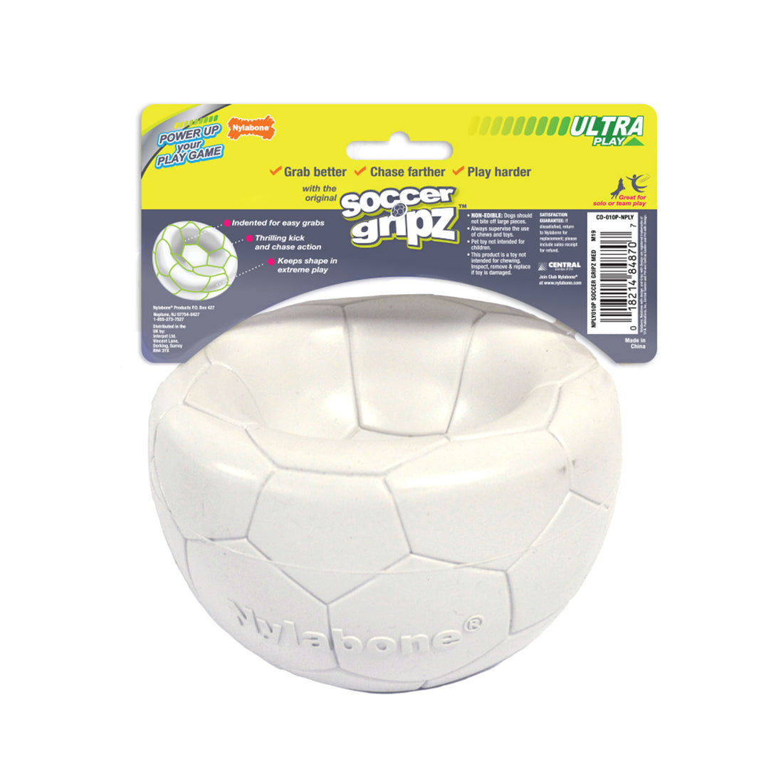 Nylabone Power Play Gripz Dog Soccer Ball Toy Medium (1 Count)