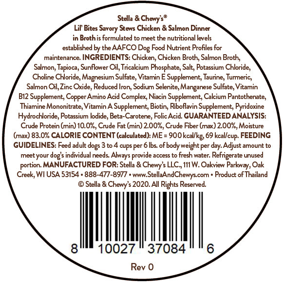 Lil Bites Savory Stews Chicken & Salmon Dinner in Broth - 2.7 oz