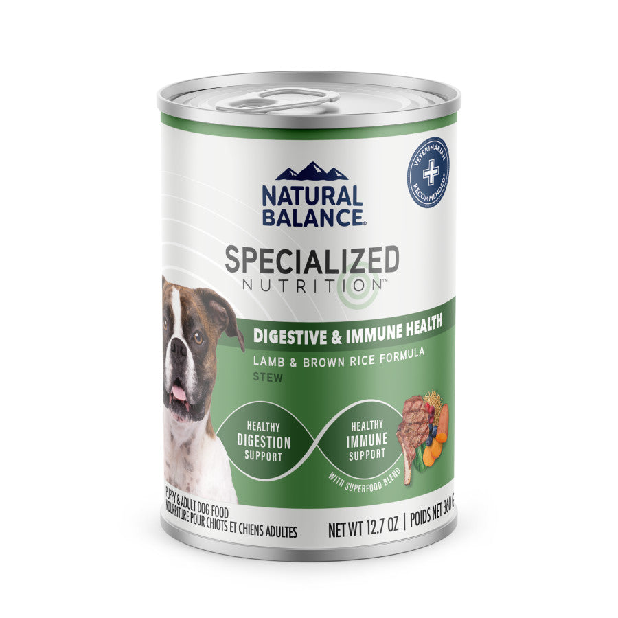 Natural Balance Specialized Digestive Immune Lamb Brown Rice  12.7 oz