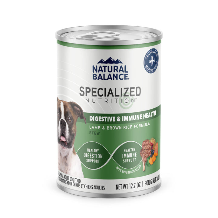 Natural Balance Specialized Digestive Immune Lamb Brown Rice  12.7 oz