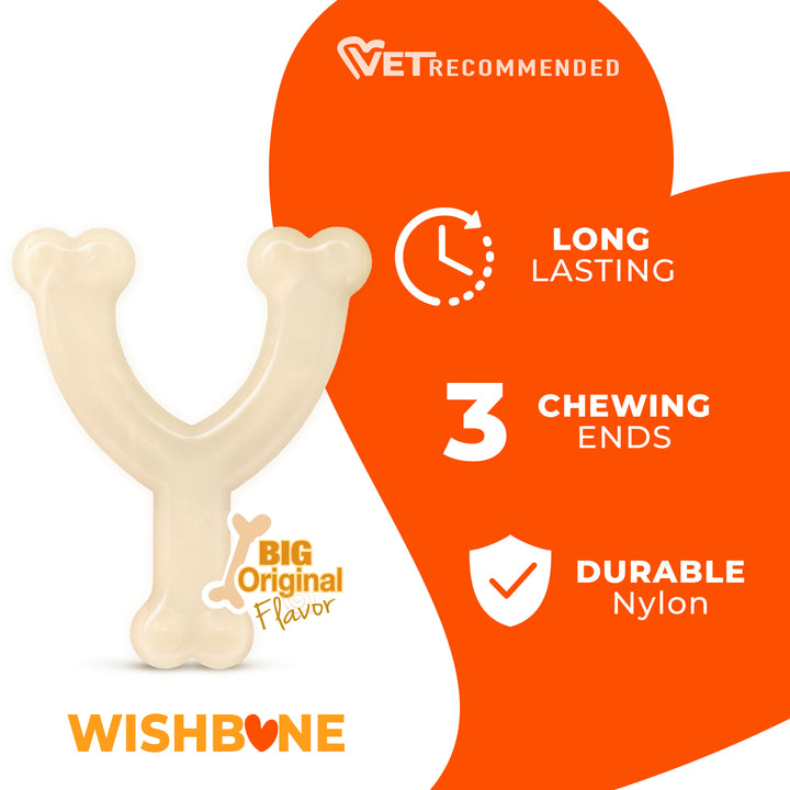 Nylabone Power Chew Original Wishbone Dog Chew Toy Medium (1 Count)