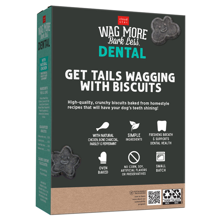 Wag More Bark Less Dental Biscuits 14 oz - back