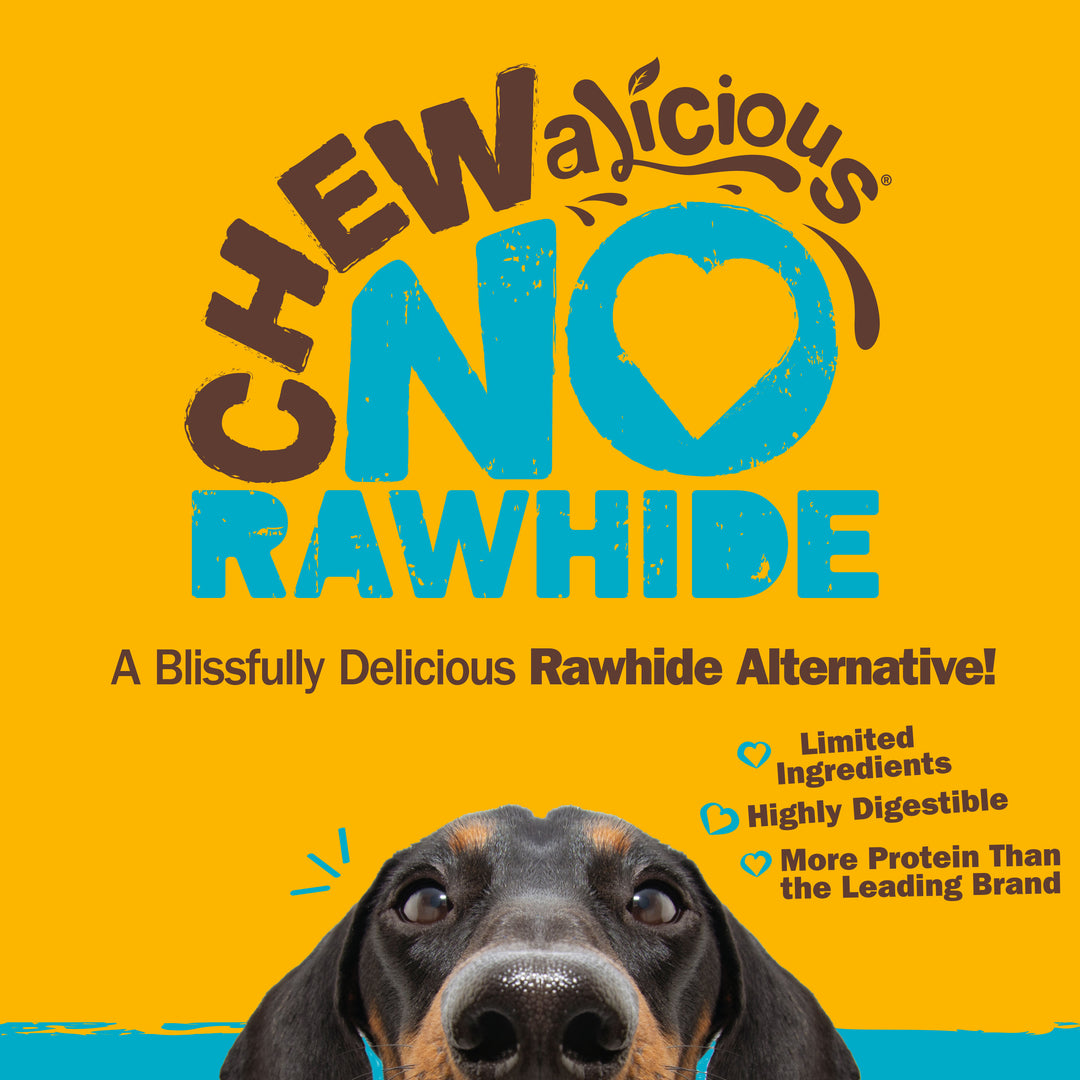 Cadet Chewalicious Rawhide-Free Natural Classic Chewy Twists Peanut Butter (15 Count)