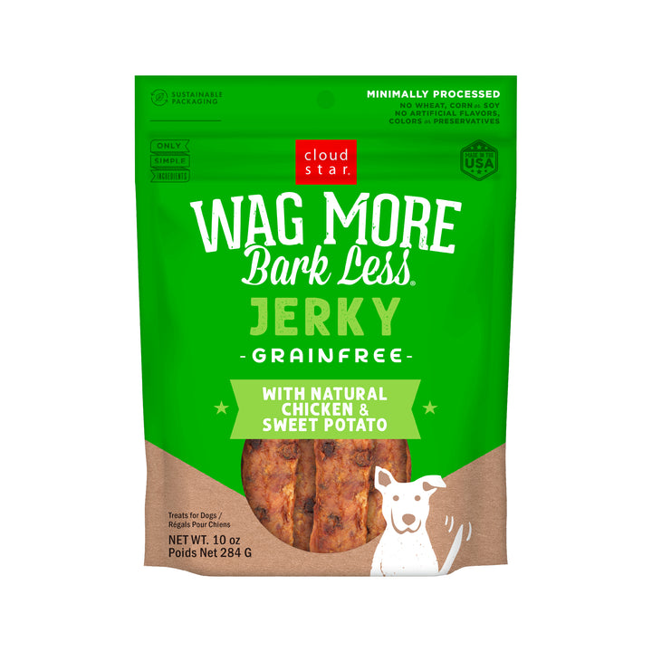 Wag More Bark Less Grain Free Chicken Sweet Potato Jerky 10 oz