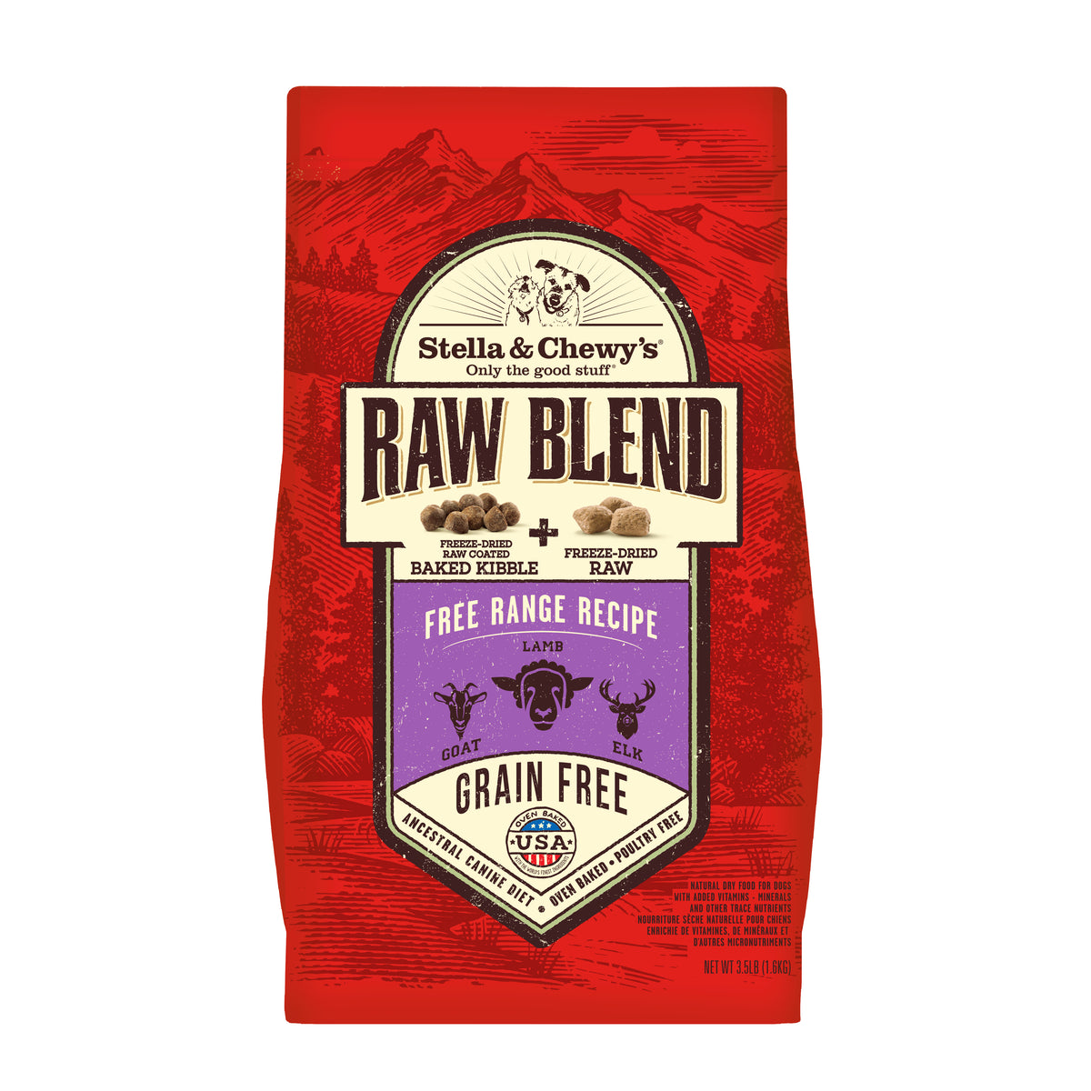 Kibble Raw Blend Free Range - 3.5 lb