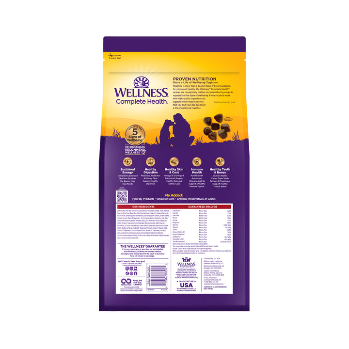 Wellness Complete Health Dry Dog Food, Wholesome Grains, Natural, Beef &amp; Barley Recipe, (5-Pound Bag)