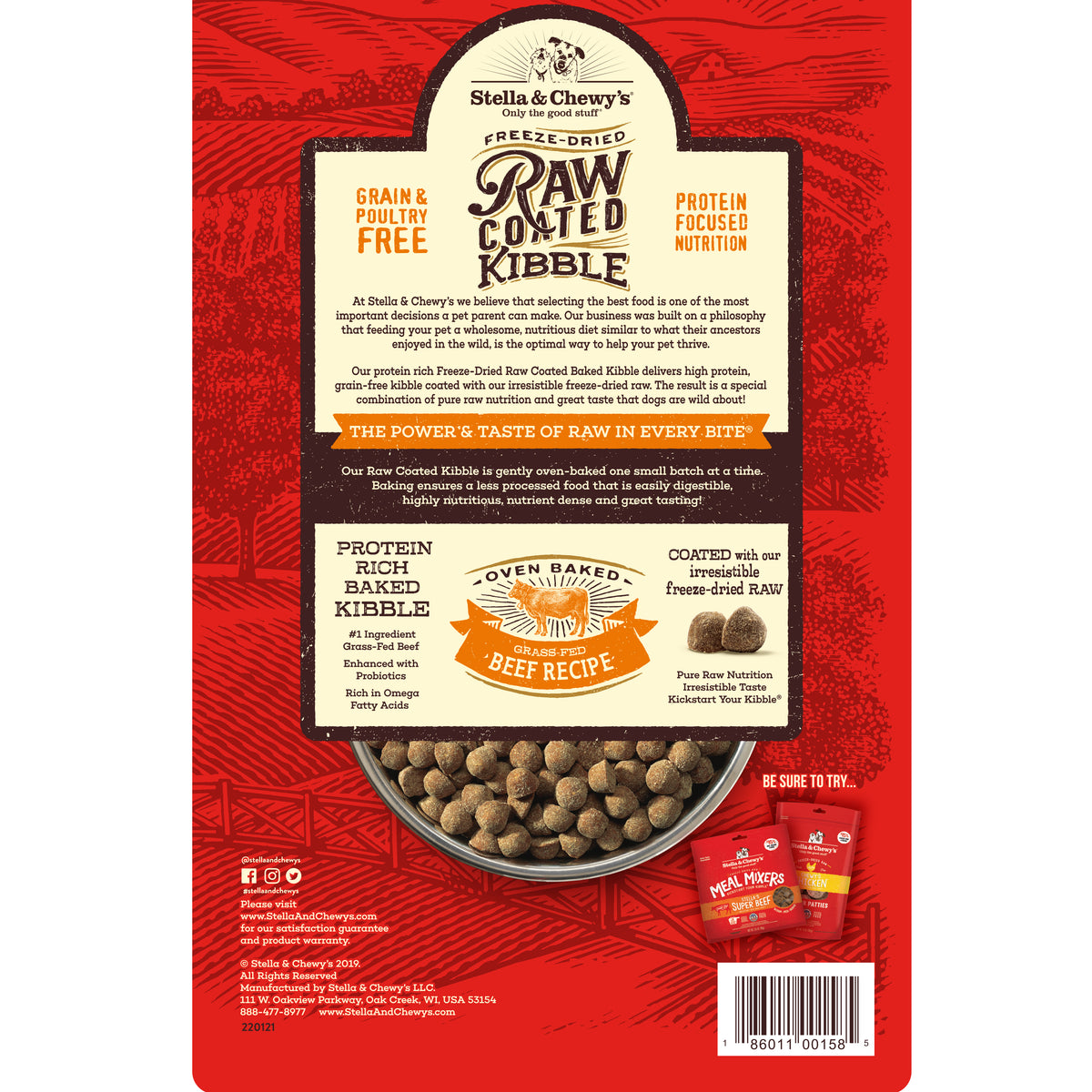 Kibble Raw Coated Beef - 3.5 lb
