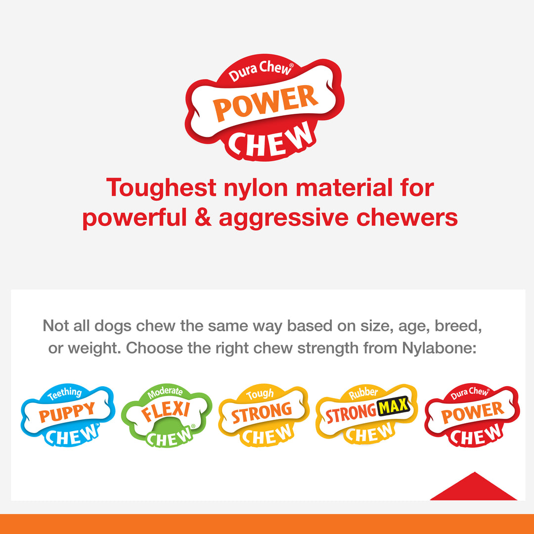 Nylabone Power Chew Donut Dog Chew Toy Bacon Glazed Medium (1 Count)