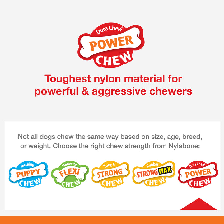 Nylabone Power Chew Donut Dog Chew Toy Bacon Glazed Medium (1 Count)