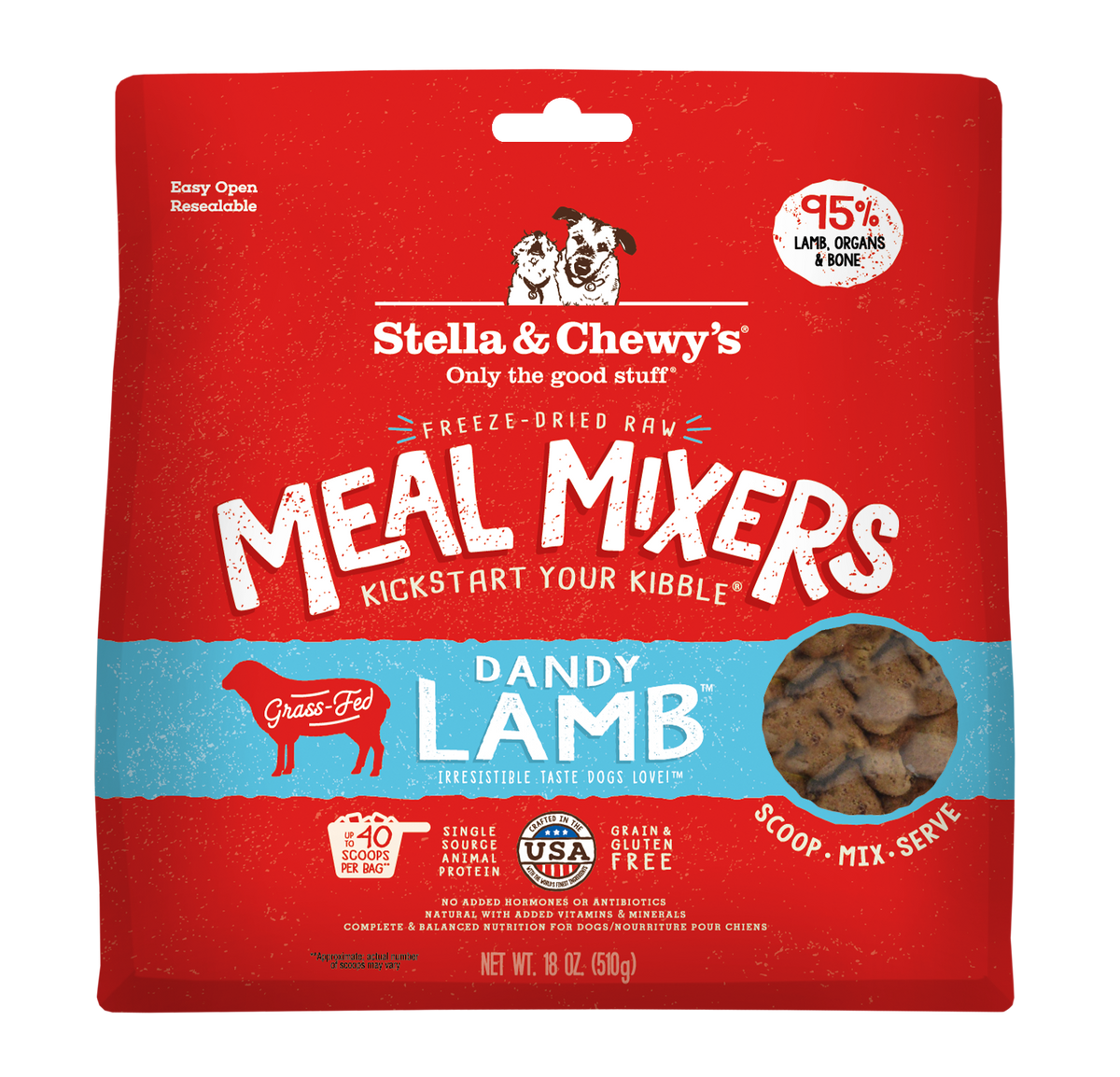 Freeze-Dried Dandy Lamb Meal Mixers - 18 oz