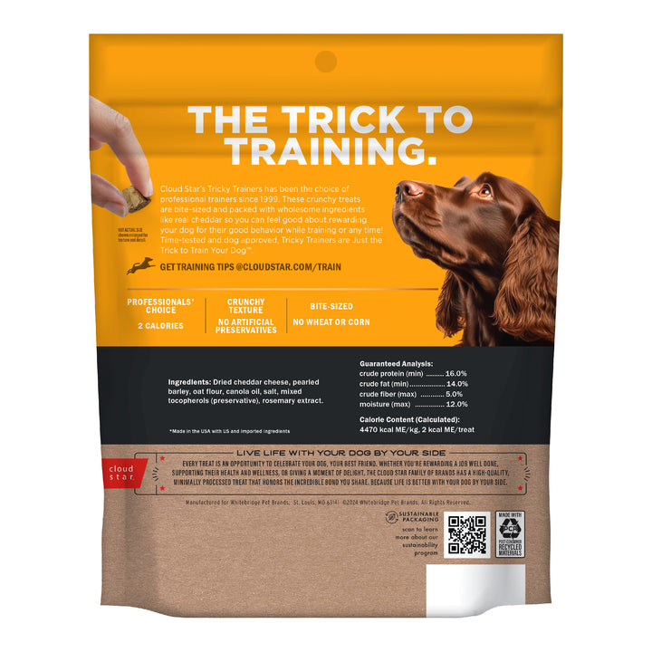 Cloud Star Crunchy Tricky Trainer Cheese 8 oz. - back