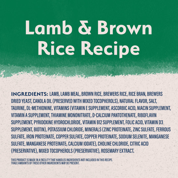 Natural Balance Lamb Rice 24lb