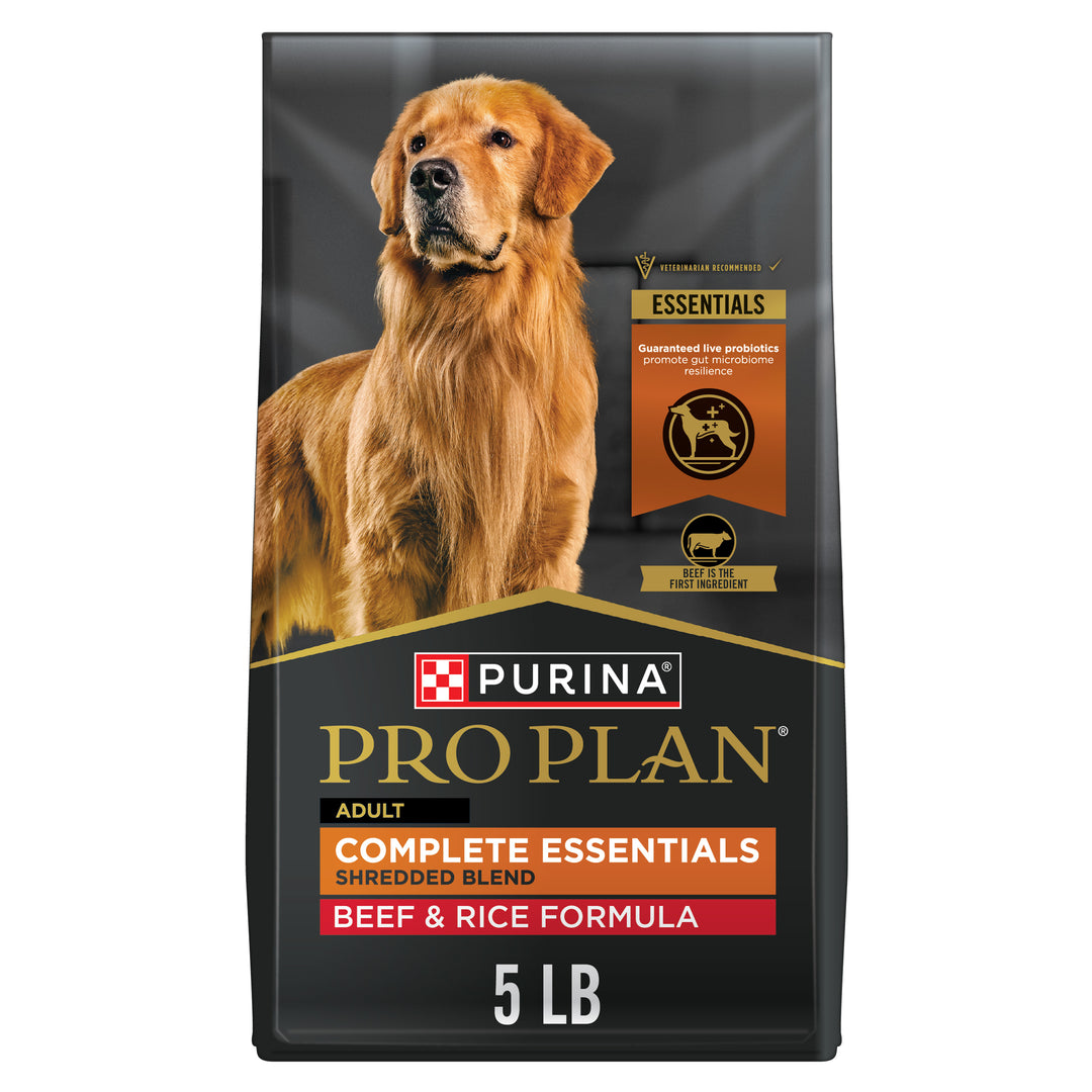 Pro Plan Essentials Shredded Blend Beef Rice Dog 5 lb