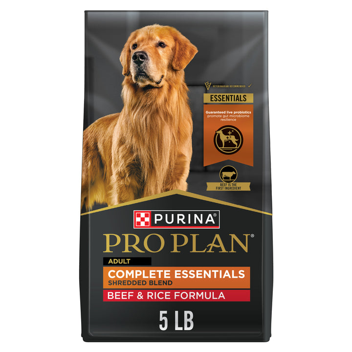 Pro Plan Essentials Shredded Blend Beef Rice Dog 5 lb