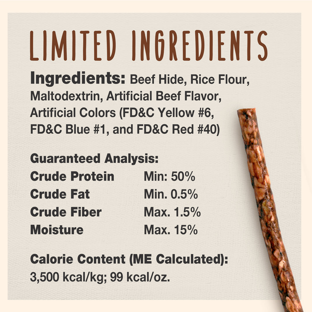 Cadet Munchy Beef Hide Sticks for Dogs 5 Inch (150 Count)