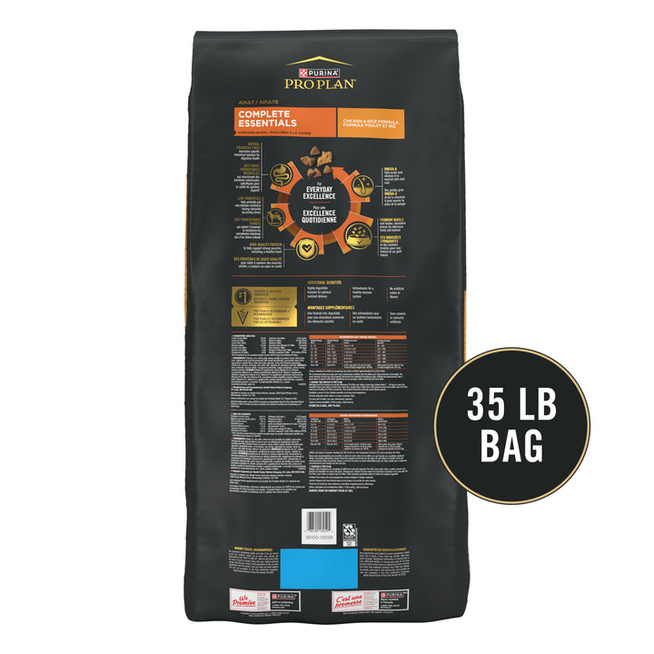 Pro Plan Shredded Blend Chicken &amp; Rice 35lb back
