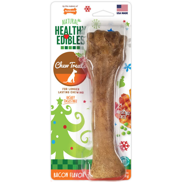 Nylabone Healthy Edibles All-Natural Long Lasting Chew Treats Bacon X-Large/Souper - 50+ lbs. (1 Count)