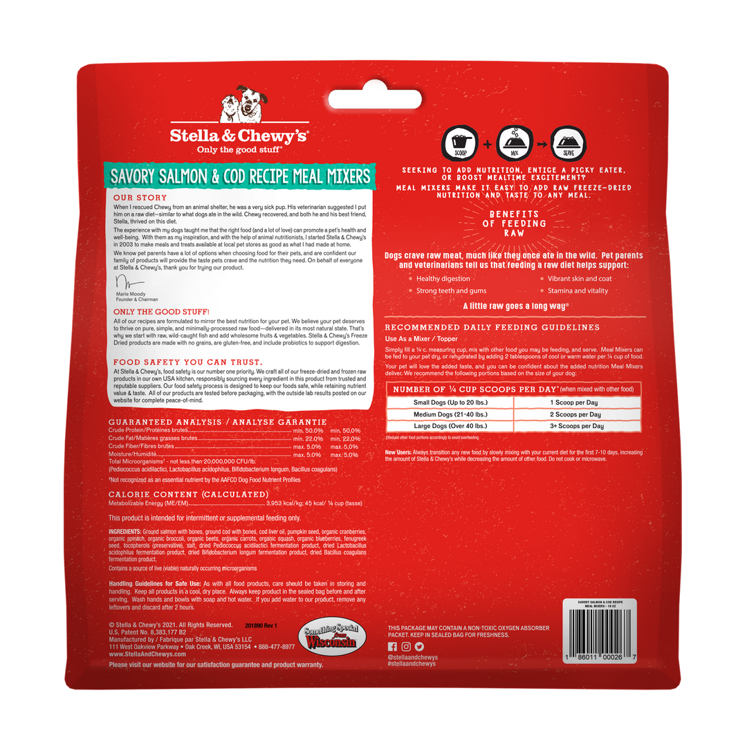 Freeze-Dried Savory Salmon &amp; Cod Meal Mixers - 18 oz