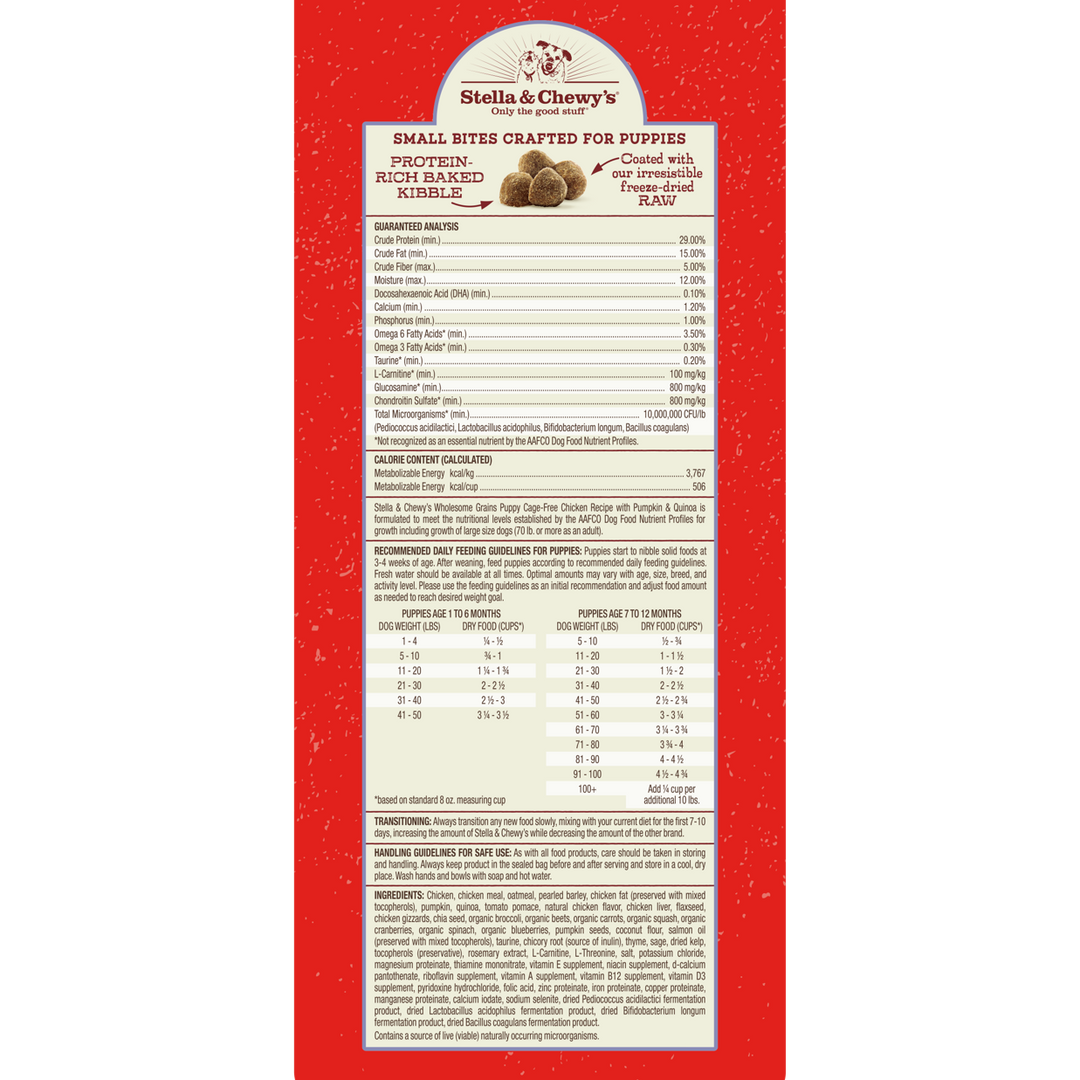 Kibble Raw Coated Wholesome Grains Puppy Chicken - 3.5 lb