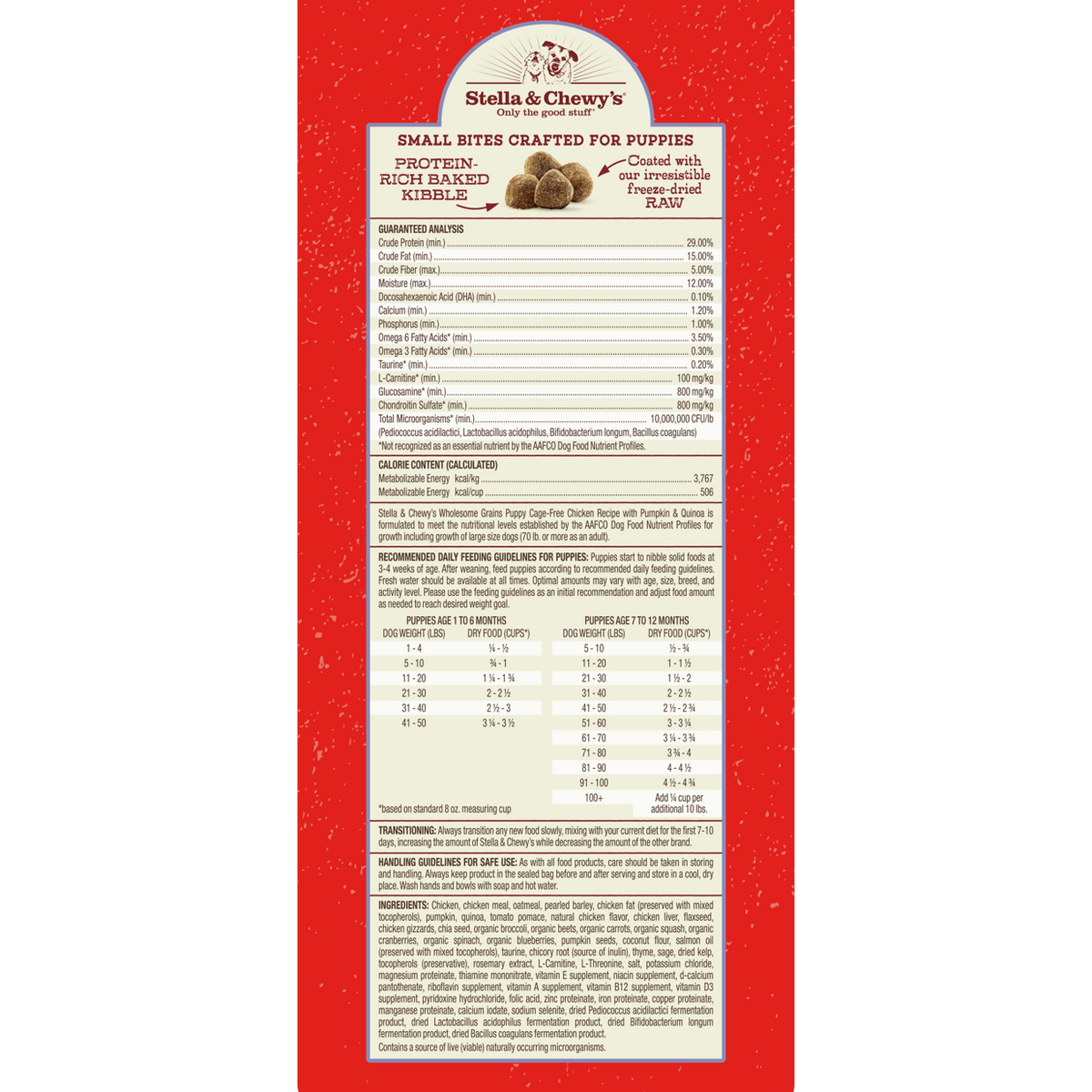 Kibble Raw Coated Wholesome Grains Puppy Chicken - 3.5 lb