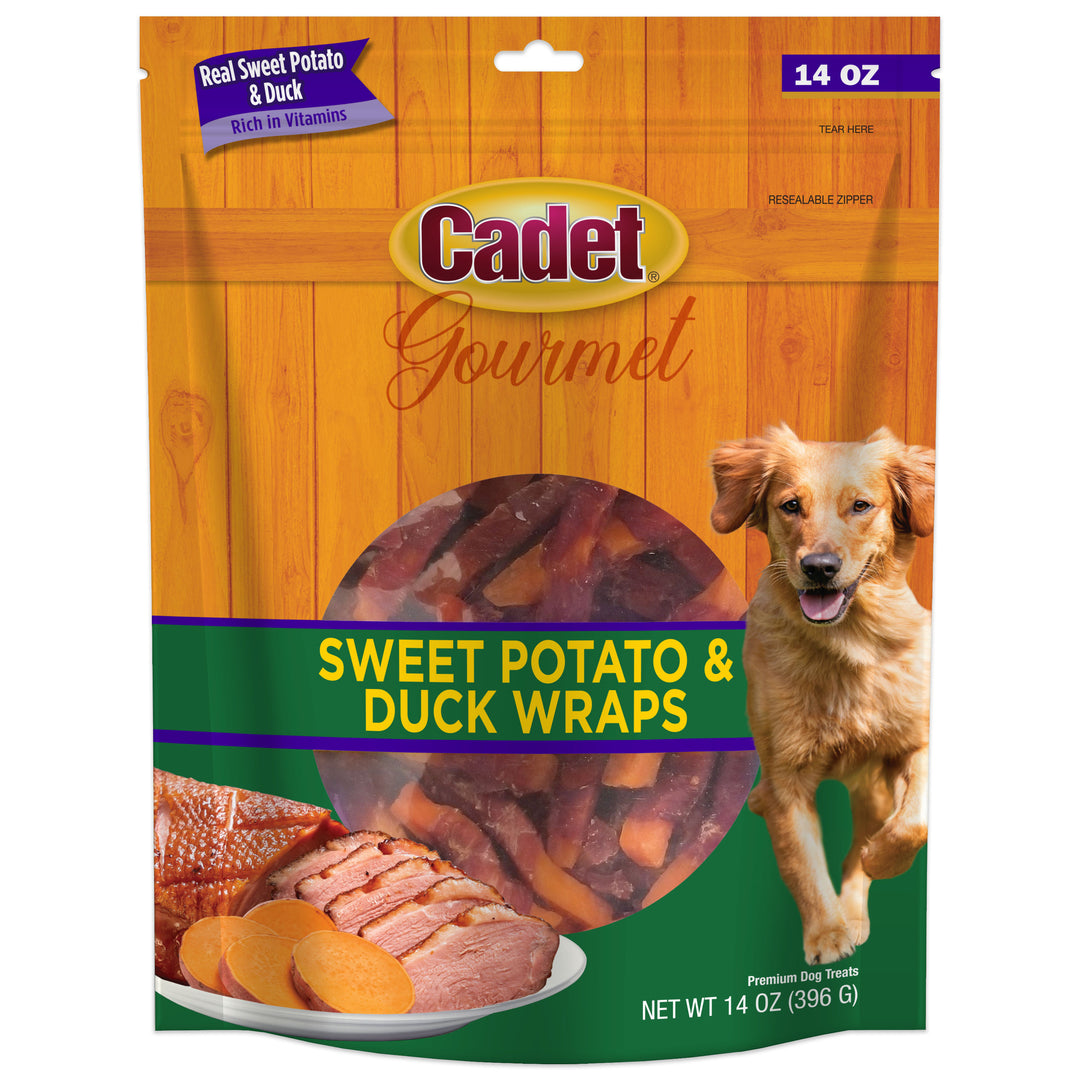 Cadet Gourmet Sweet Potato &amp; Duck Wrapped Dog Treats Duck &amp; Sweet Potato 14 Ounce