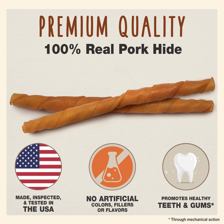 Cadet Gourmet Pork Hide Roll Twists (5 Count)