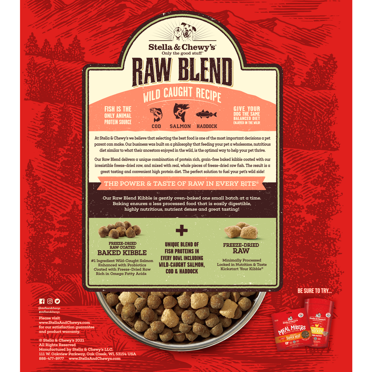 Kibble Raw Blend Wild Caught - 22 lb