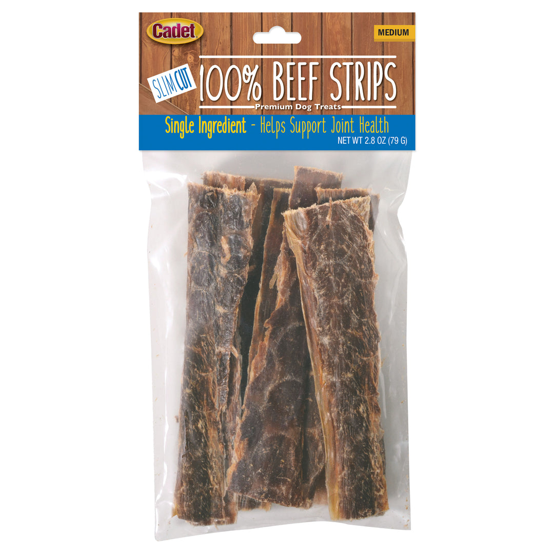 Cadet Slim Cut 100% Beef Strips for Dogs 2.8 Ounce