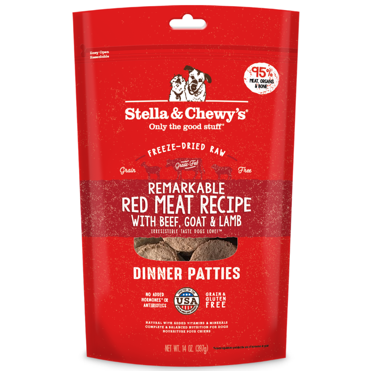 Freeze-Dried Red Meat Patties - 14 oz