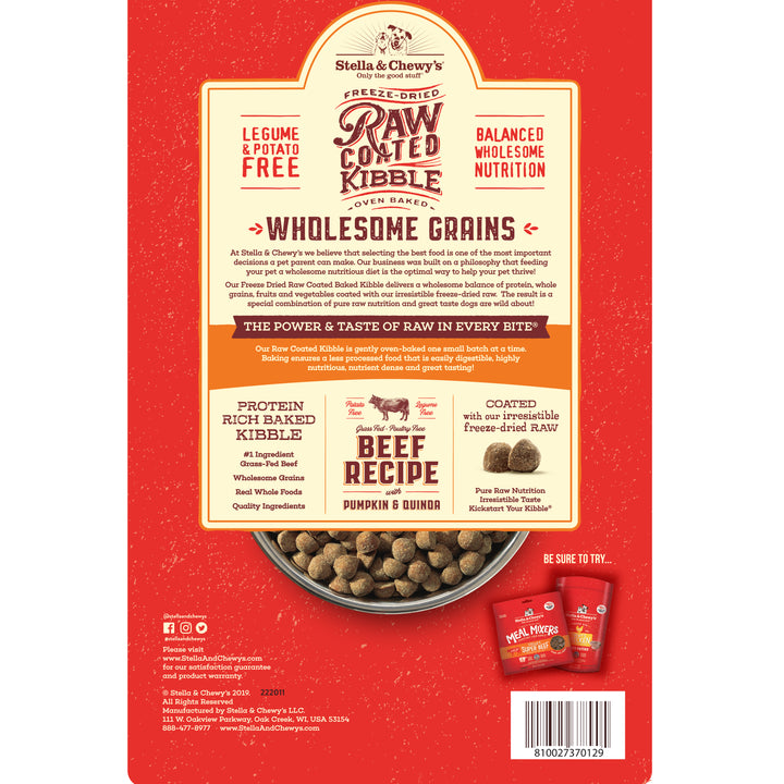Kibble Raw Coated Wholesome Grain Beef - 3.5 lb