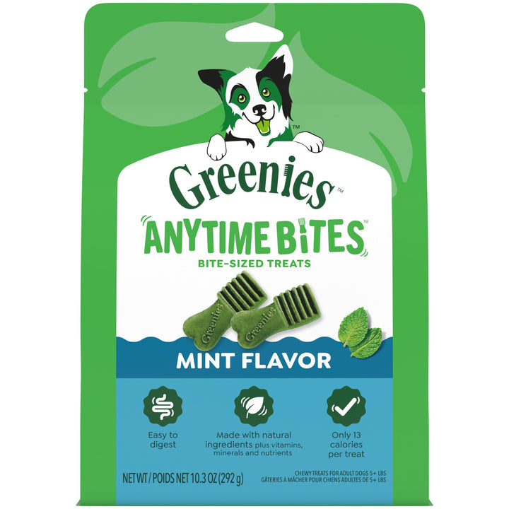 Greenies Anytime Bites BiteSize Dog Dental Treats Mint