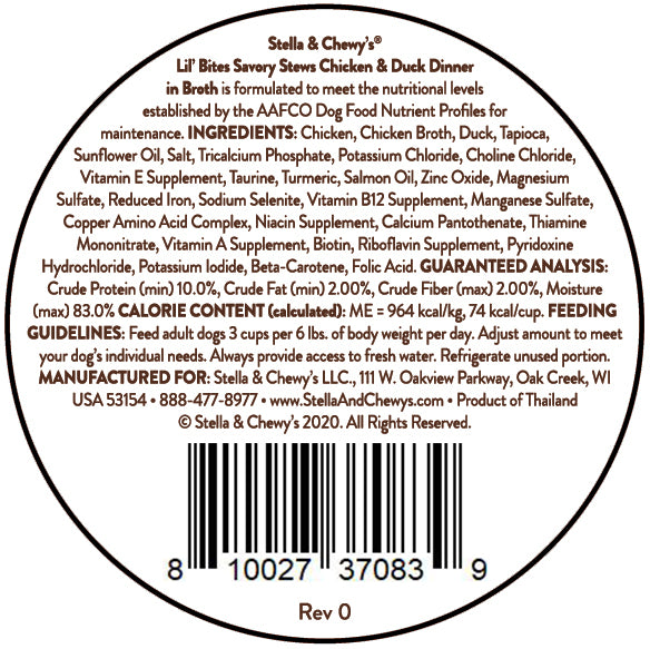 Lil Bites Savory Stews Chicken &amp; Duck Dinner in Broth - 2.7 oz