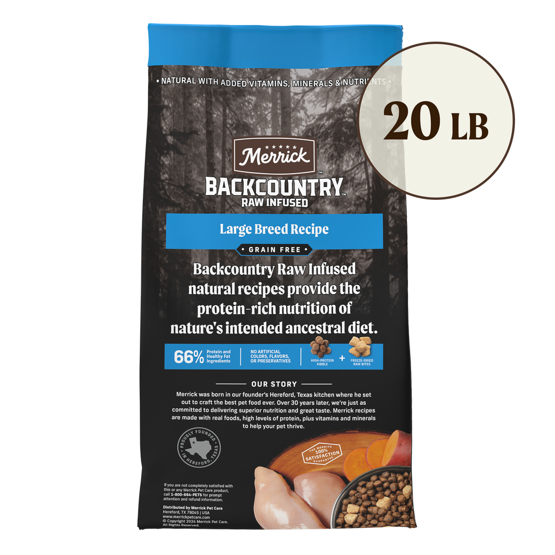 Merrick Backcountry Large Breed 20lb back