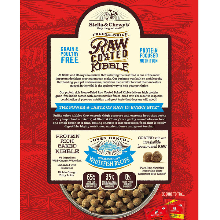 Kibble Raw Coated Whitefish - 22 lb