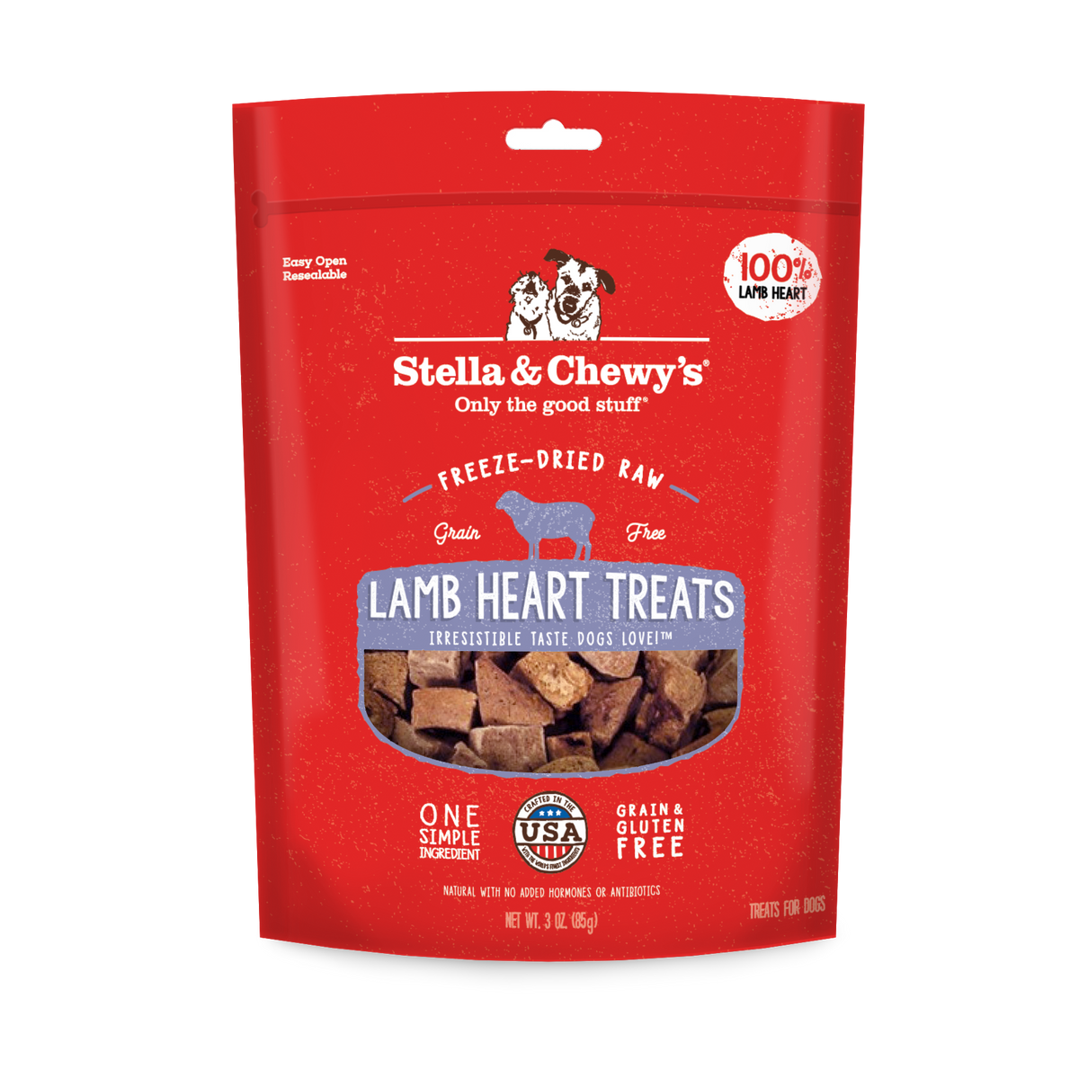 Single Ingredient Treats Lamb Heart - 3 oz