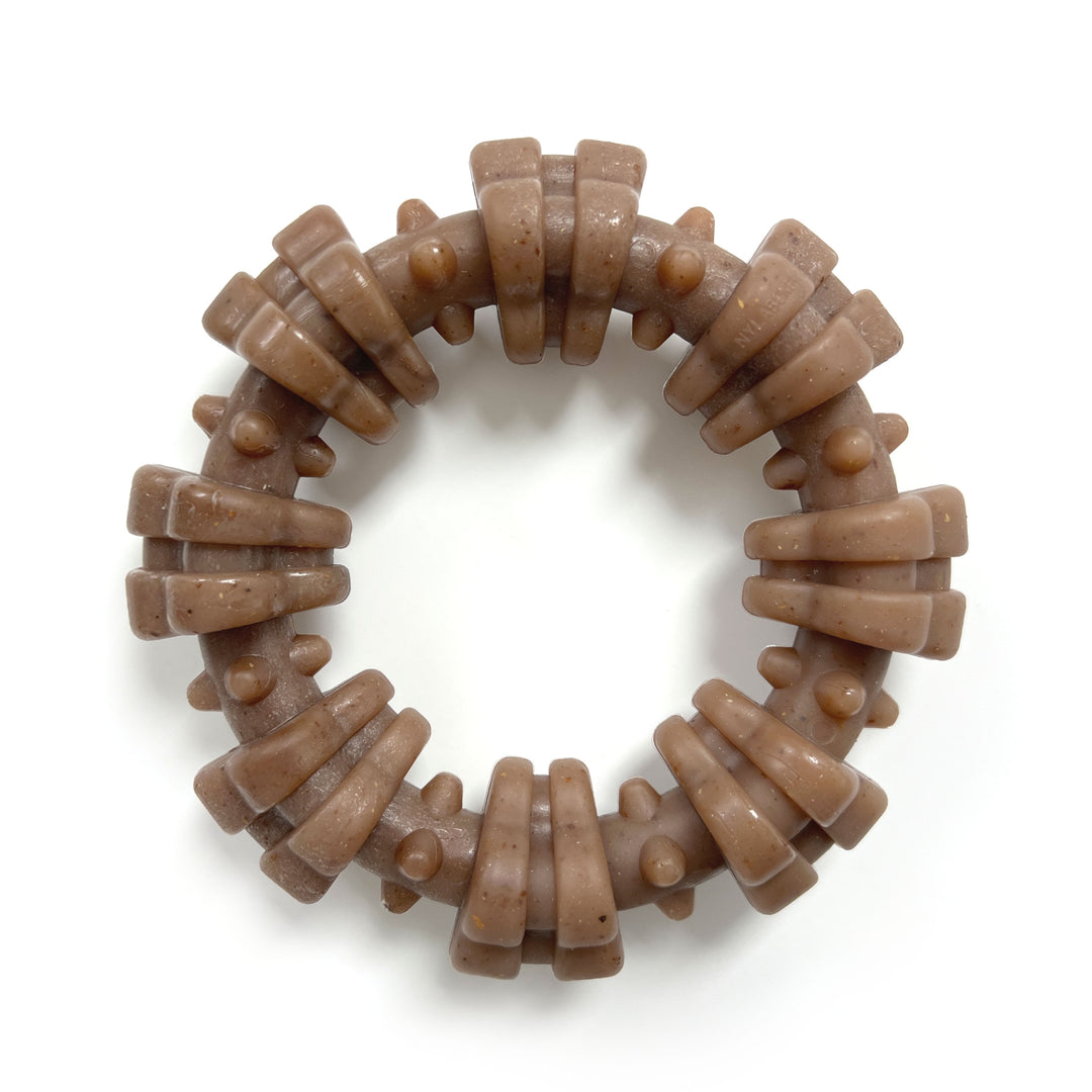 Nylabone Strong Chew Textured Ring Dog Chew Toy Made with Real Beef &amp; Chicken X-Large (1 Count)