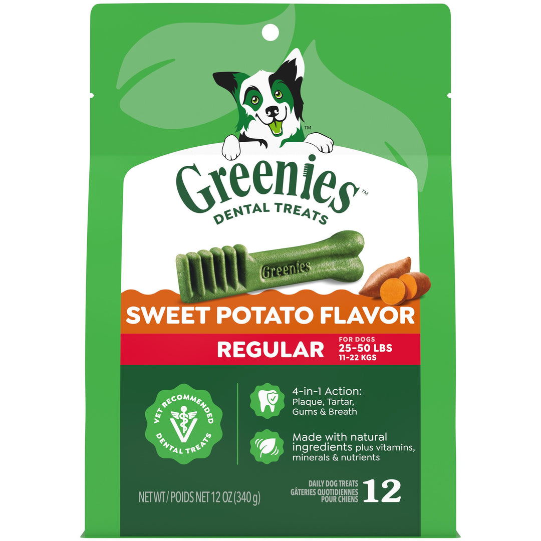 Greenies Dog Dental Treats Sweet Potato Regular 12 oz