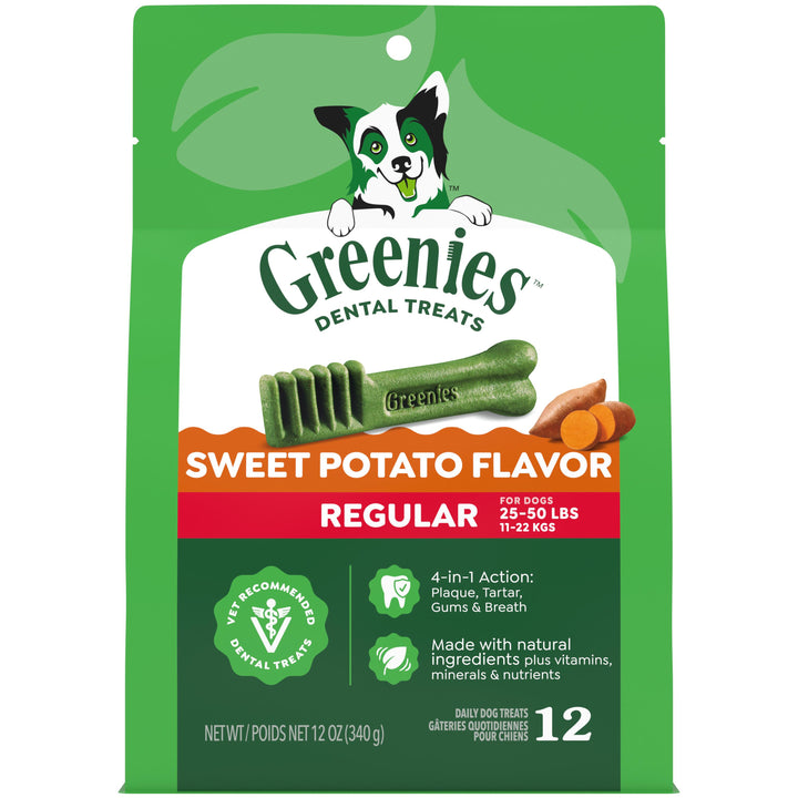 Greenies Dog Dental Treats Sweet Potato Regular 12 oz