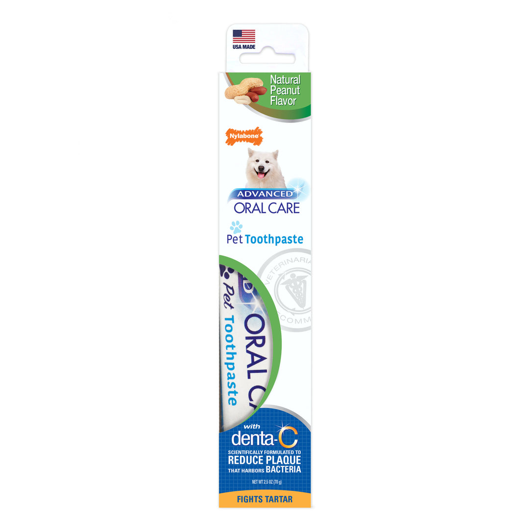 Nylabone Advanced Oral Care Natural Toothpaste Peanut Butter 2.5 Ounce (1 Count)