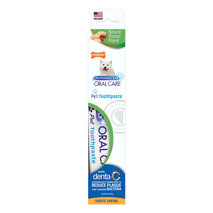 Nylabone Advanced Oral Care Natural Toothpaste Peanut Butter 2.5 Ounce (1 Count)