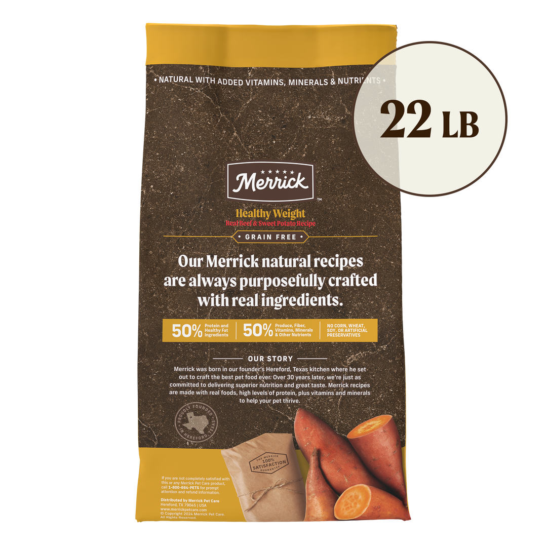 Merrick GF Healthy Weight 22lb back