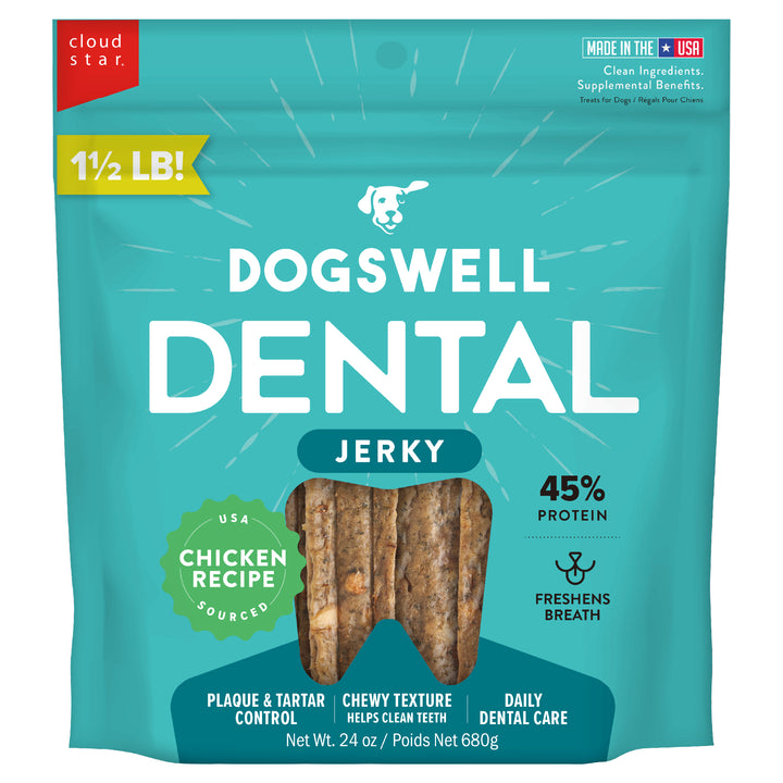 Dogswell Dental Chicken Jerky Treat 24 oz
