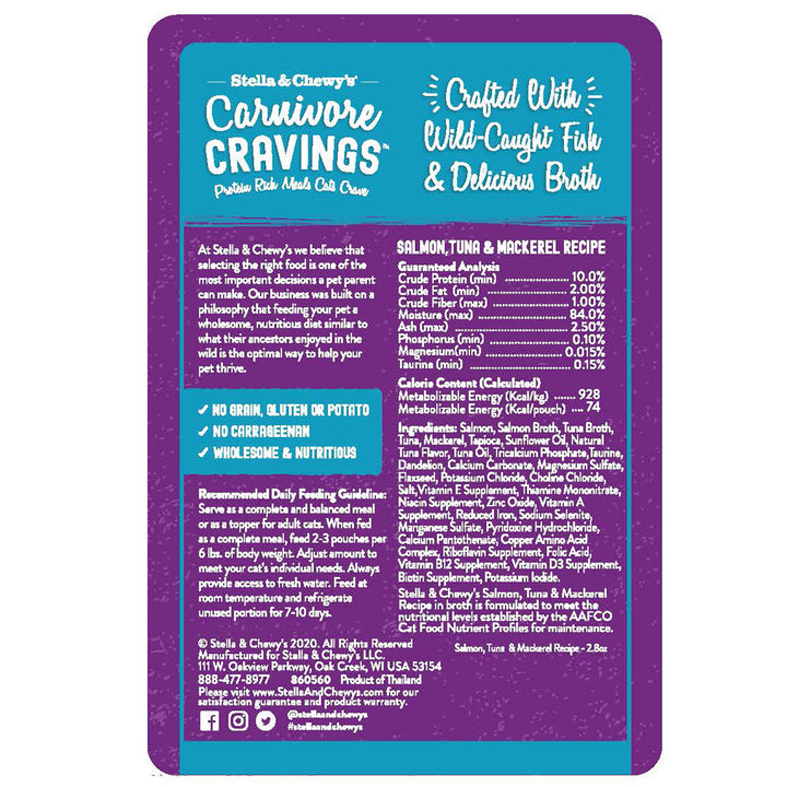 Carnivore Cravings Salmon, Tuna &amp; Mackerel - 2.8 oz