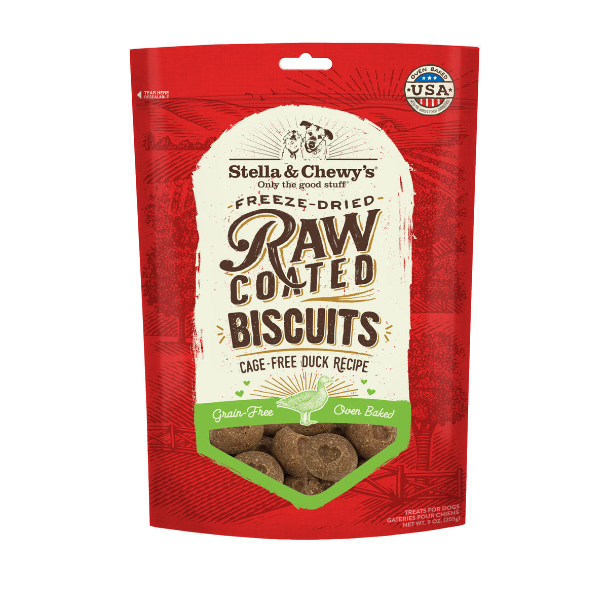 Raw Coated Biscuits Duck - 9 oz