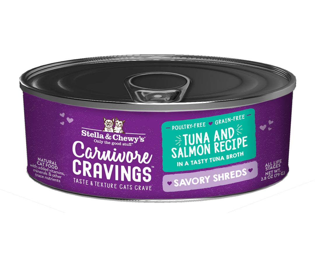 Carnivore Cravings Savory Shreds Tuna &amp; Salmon - 2.8 oz