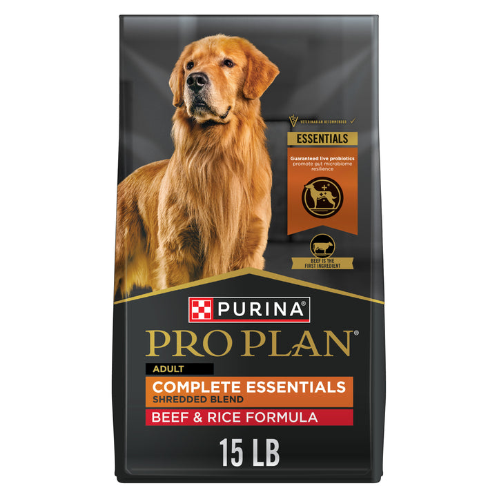 ProPlan Complete Essentials Shredded Blend Beef Rice Dog 15 lb