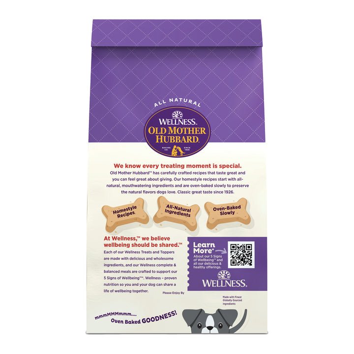 Wellness Old Mother Hubbard Hip &amp; Joint Dog Biscuits, Natural, Training Treats, Chicken, Apples, Oats, and Carrots Flavor, Mini Size, (20 Ounce Bag)