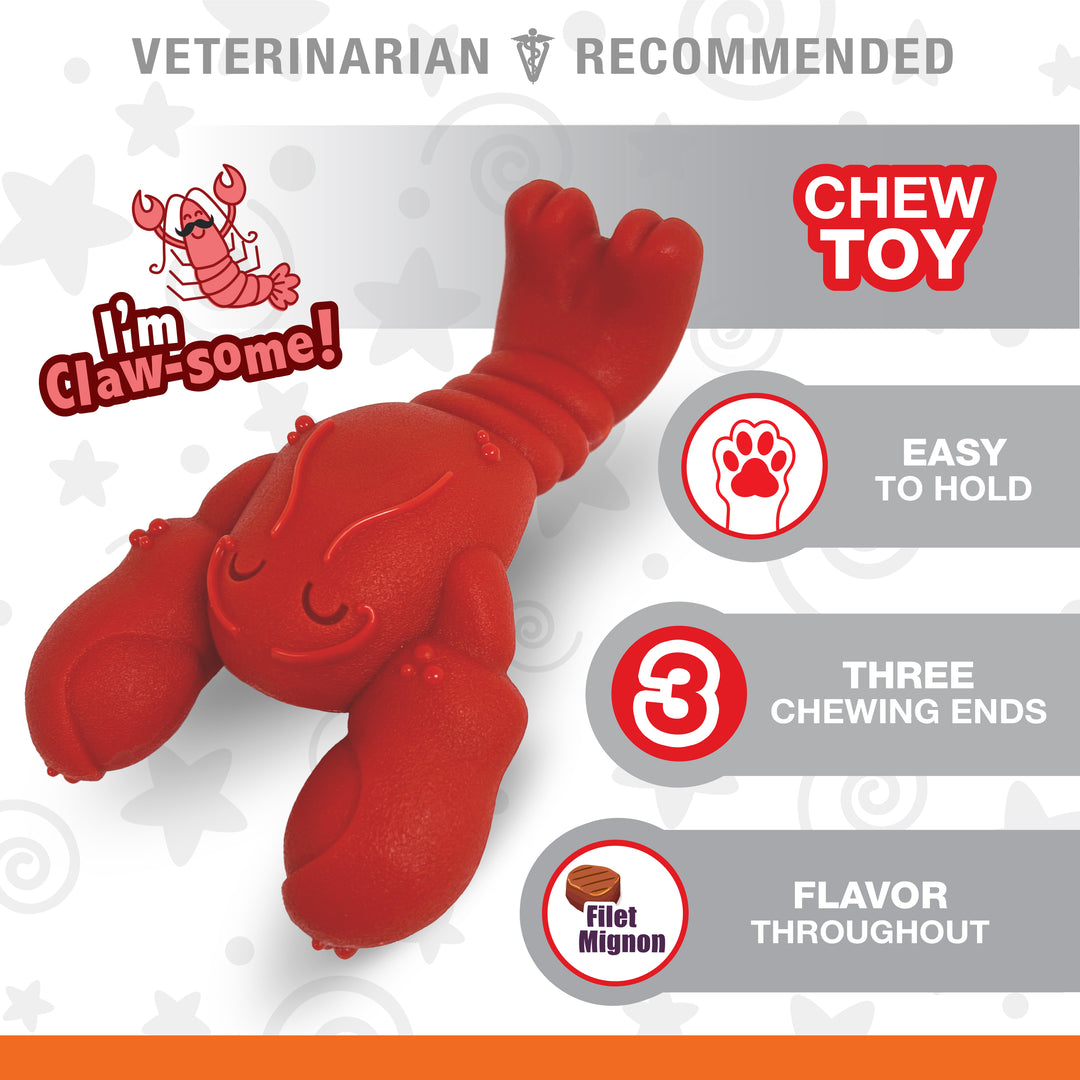 Nylabone Power Chew Lobster Dog Chew Toy Filet Mignon Small (1 Count)