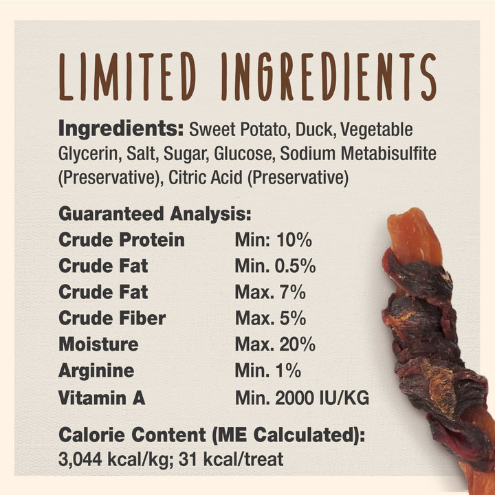 Cadet Gourmet Sweet Potato &amp; Duck Wrapped Dog Treats Duck &amp; Sweet Potato 14 Ounce
